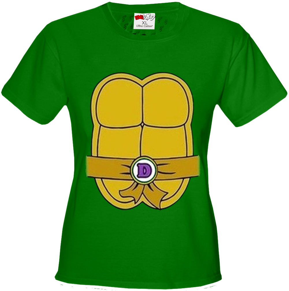 Turtle Costume with Letter Buckle Girl's T-Shirt