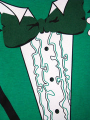 Tuxedo Shirt - Men's Irish Green Tuxedo T-Shirt With Ruffles