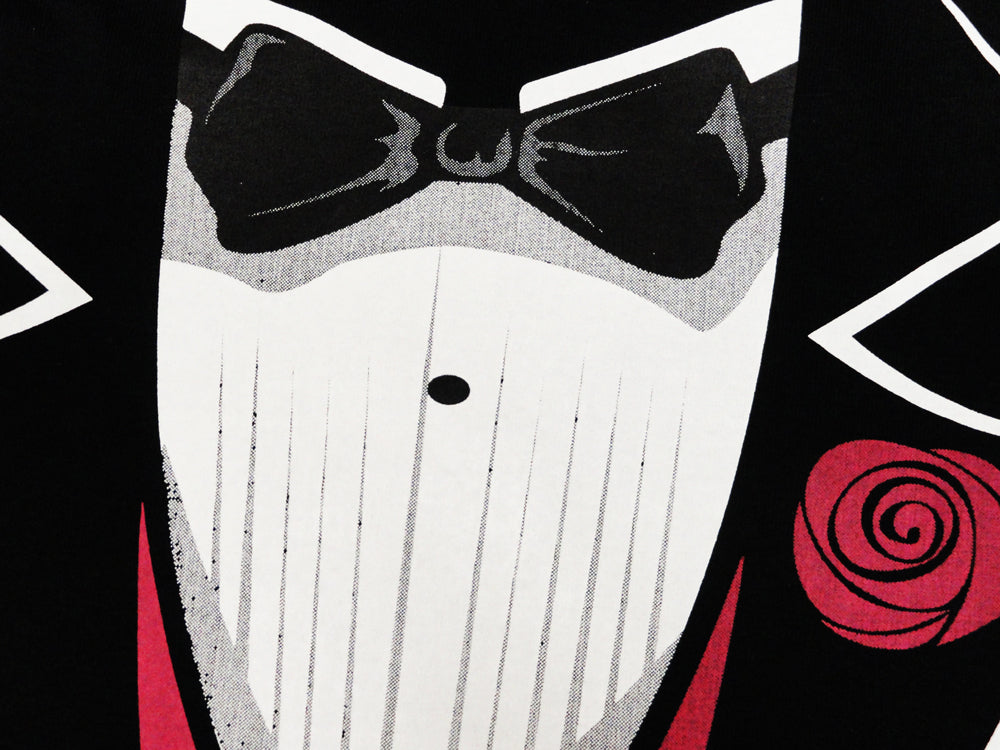 Tuxedo T-Shirts - Tuxedo With Pink Vest And Flower Kid's T-Shirt (Black)