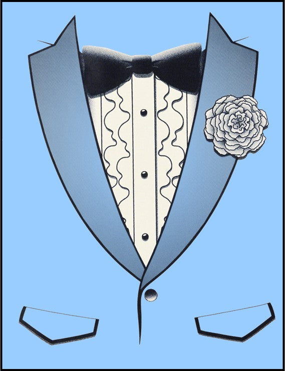 Tuxedo Tees - Retro Ruffled Tuxedo T-Shirt