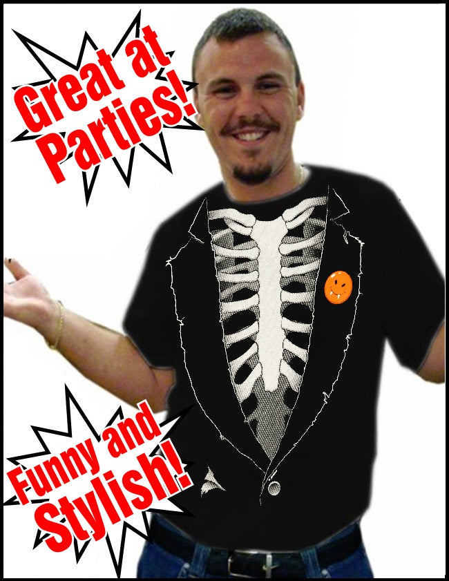 Tuxedo Tees - Skeleton Bones Tuxedo T-Shirt