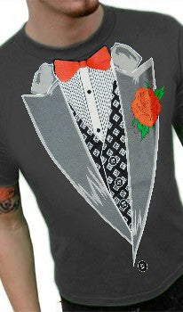 Tuxedo TShirts Deluxe Showman's Tuxedo T-Shirt with Vest & Bowtie