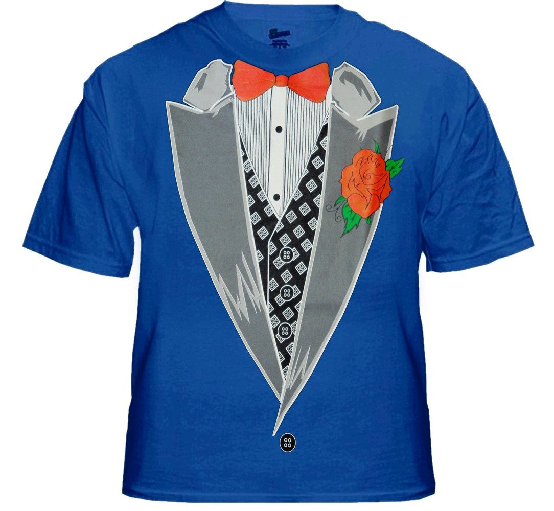 Tuxedo TShirts Deluxe Showman's Tuxedo T-Shirt with Vest & Bowtie