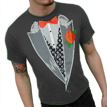 Tuxedo TShirts Deluxe Showman's Tuxedo T-Shirt with Vest & Bowtie