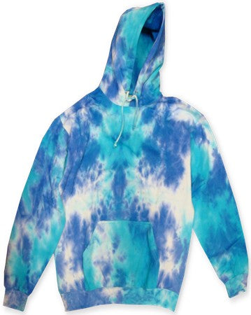 Tye Dye Pull Over Hoodie (Aqua Splash)