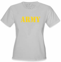 U.S  Army Military Girl's T-Shirt (Yellow)