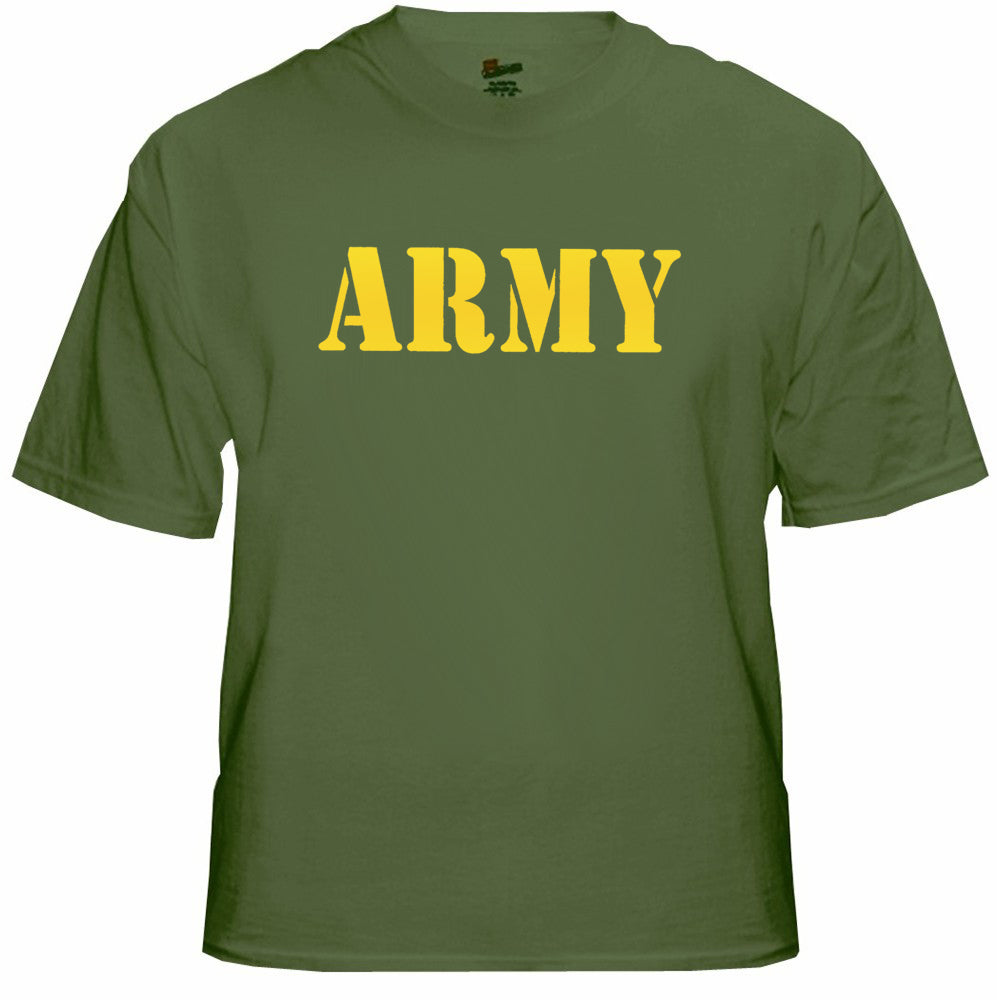 U.S Army Military Men's T-Shirt (Yellow)