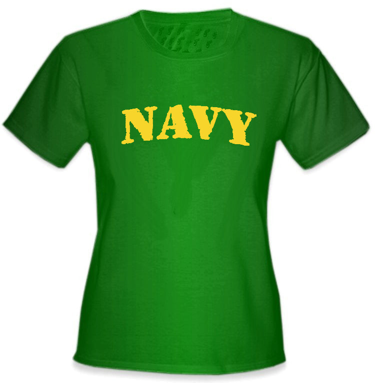 U.S Navy Military Girl's T-Shirt (Yellow)