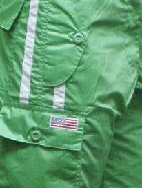 UFO Girls Striped Racer Hipster Pants (Green/White)