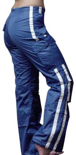 UFO Girls Striped Racer Hipster Pants (Royal/White)