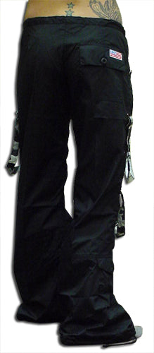 UFO Strappy Hipster Girls Pants (Black/Grey Camo)