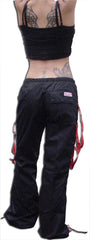 UFO Strappy Hipster Girls Pants (Black/Red)