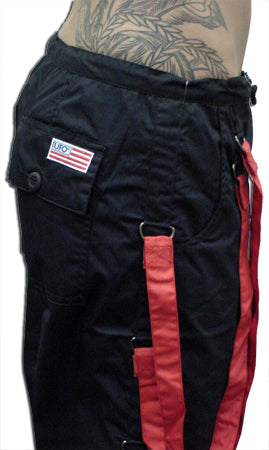 UFO Strappy Hipster Girls Pants (Black/Red)
