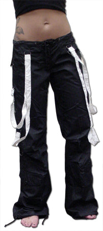 UFO Strappy Hipster Girls Pants (Black/White)