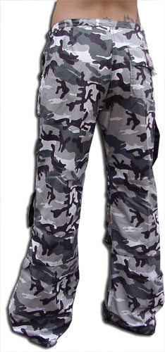 UFO Strappy Hipster Girls Pants (Grey Camo/Black)