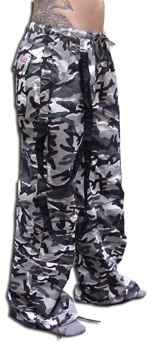 UFO Strappy Hipster Girls Pants (Grey Camo/Black)