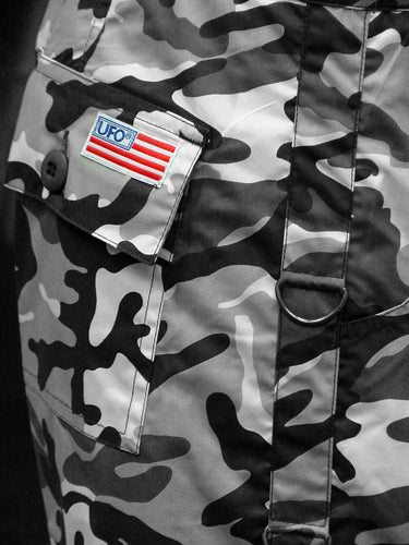 UFO Strappy Hipster Girls Pants (Grey Camo/Black)