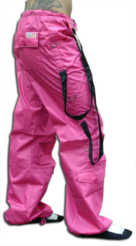 UFO Strappy Hipster Girls Pants (Hot Pink/Black)