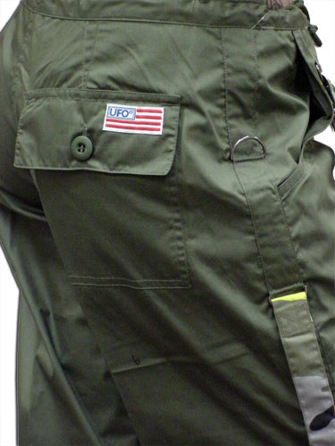 UFO Strappy Hipster Girls Pants (Olive/Yellow Camo)