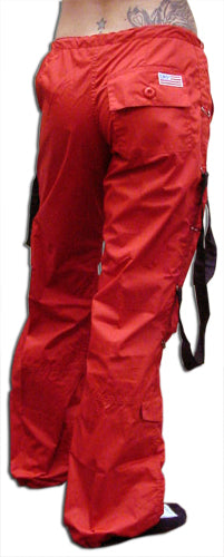 UFO Strappy Hipster Girls Pants (Red/Black)