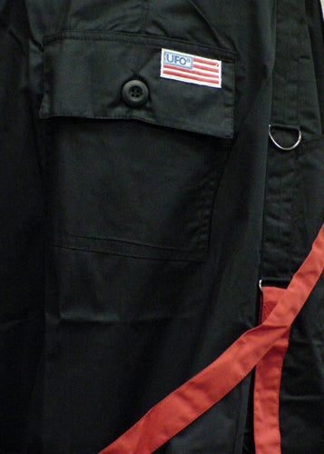 UFO Unisex Basic Strappy Pants (Black/Red)