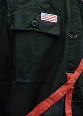 UFO Unisex Basic Strappy Pants (Black/Red)