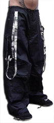 UFO Unisex Basic Strappy Pants (Black with grey camo)