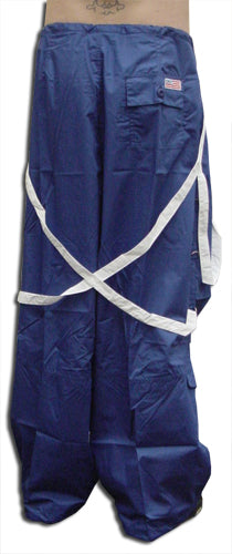 UFO Unisex Basic Strappy Pants (Royal Blue/White)