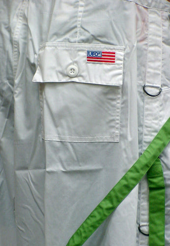 UFO Unisex Basic Strappy Pants (White/Green)