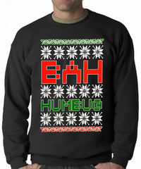 Ugly Christmas Sweater - BAH HUMBUG Adult Crewneck