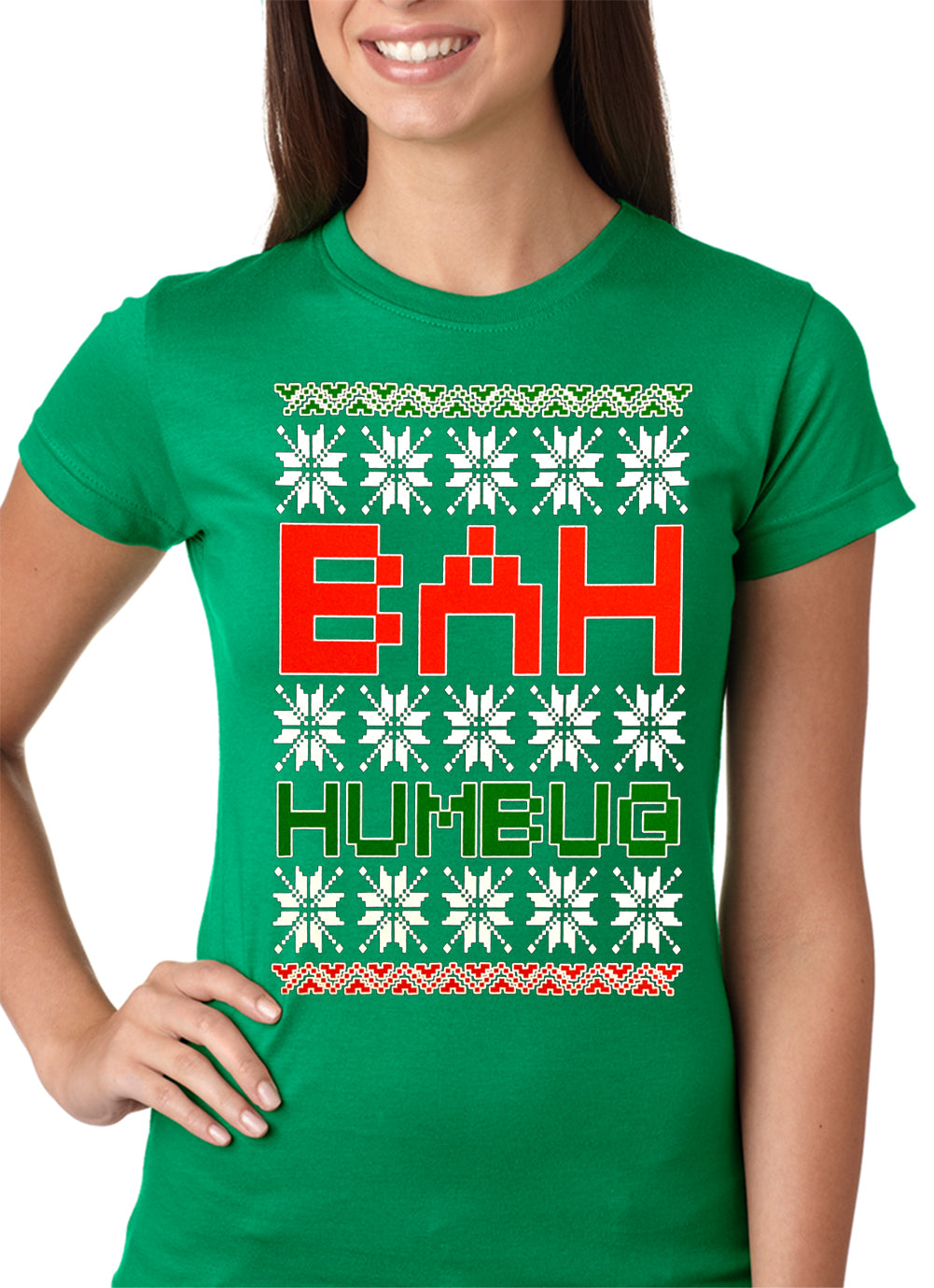 Ugly Christmas T-shirt - BAH HUMBUG Girls T-shirt