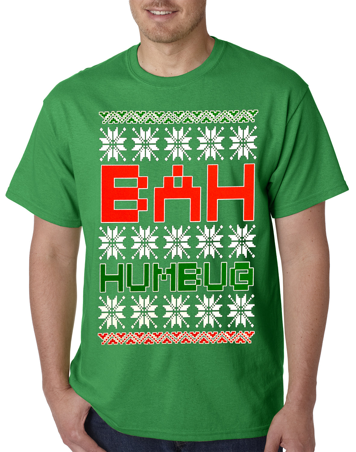 Ugly Christmas T-shirt - BAH HUMBUG Mens T-shirt