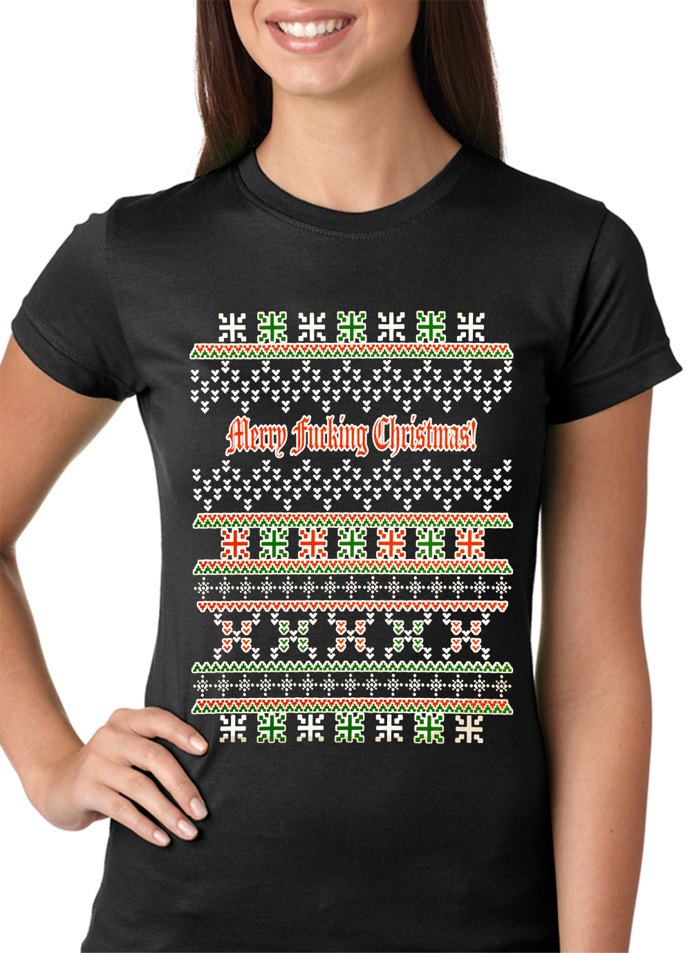 Ugly Christmas T-shirt - Merry F*cking Christmas Girls T-shirt