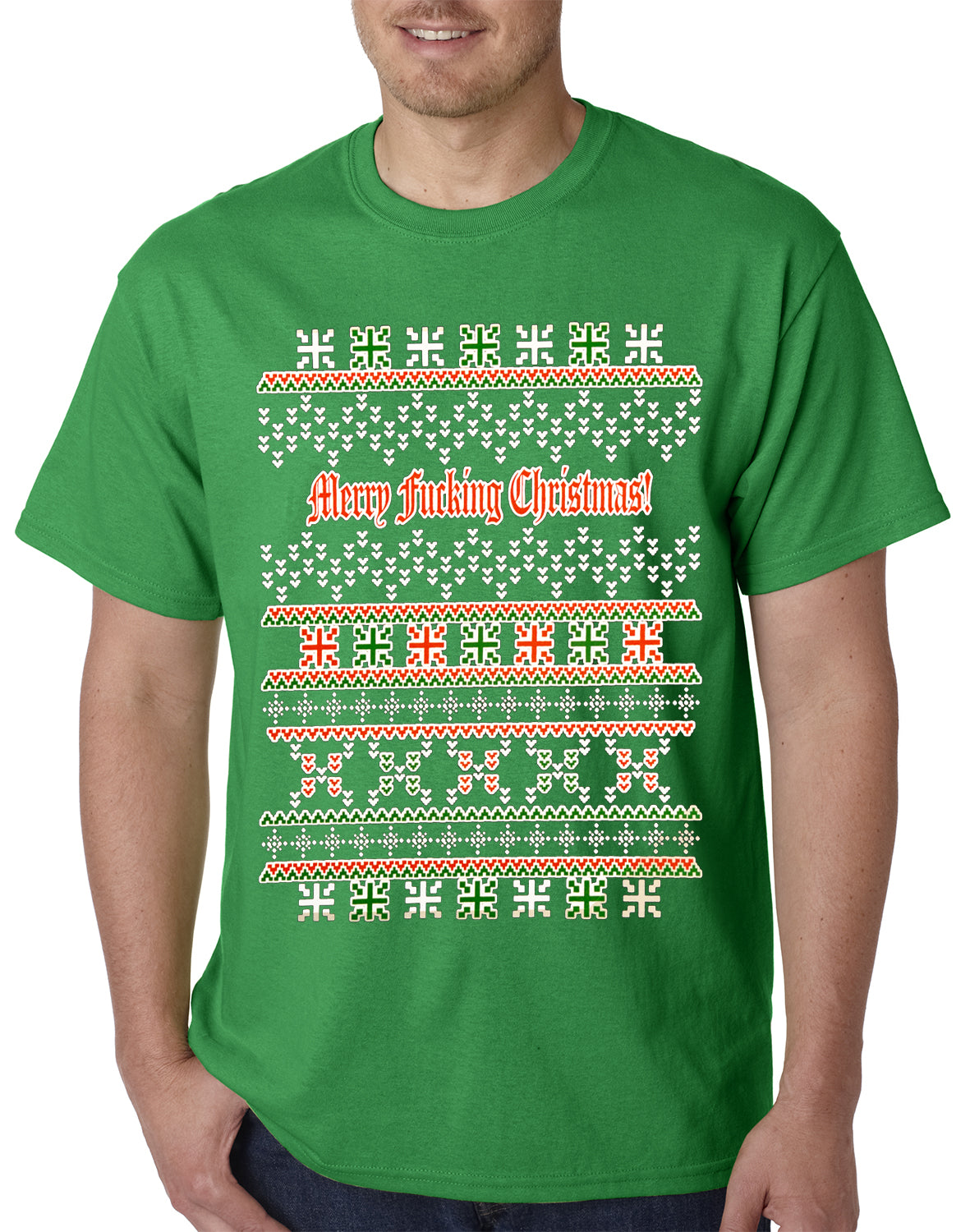 Ugly Christmas T-shirt - Merry F*cking Christmas Mens T-shirt