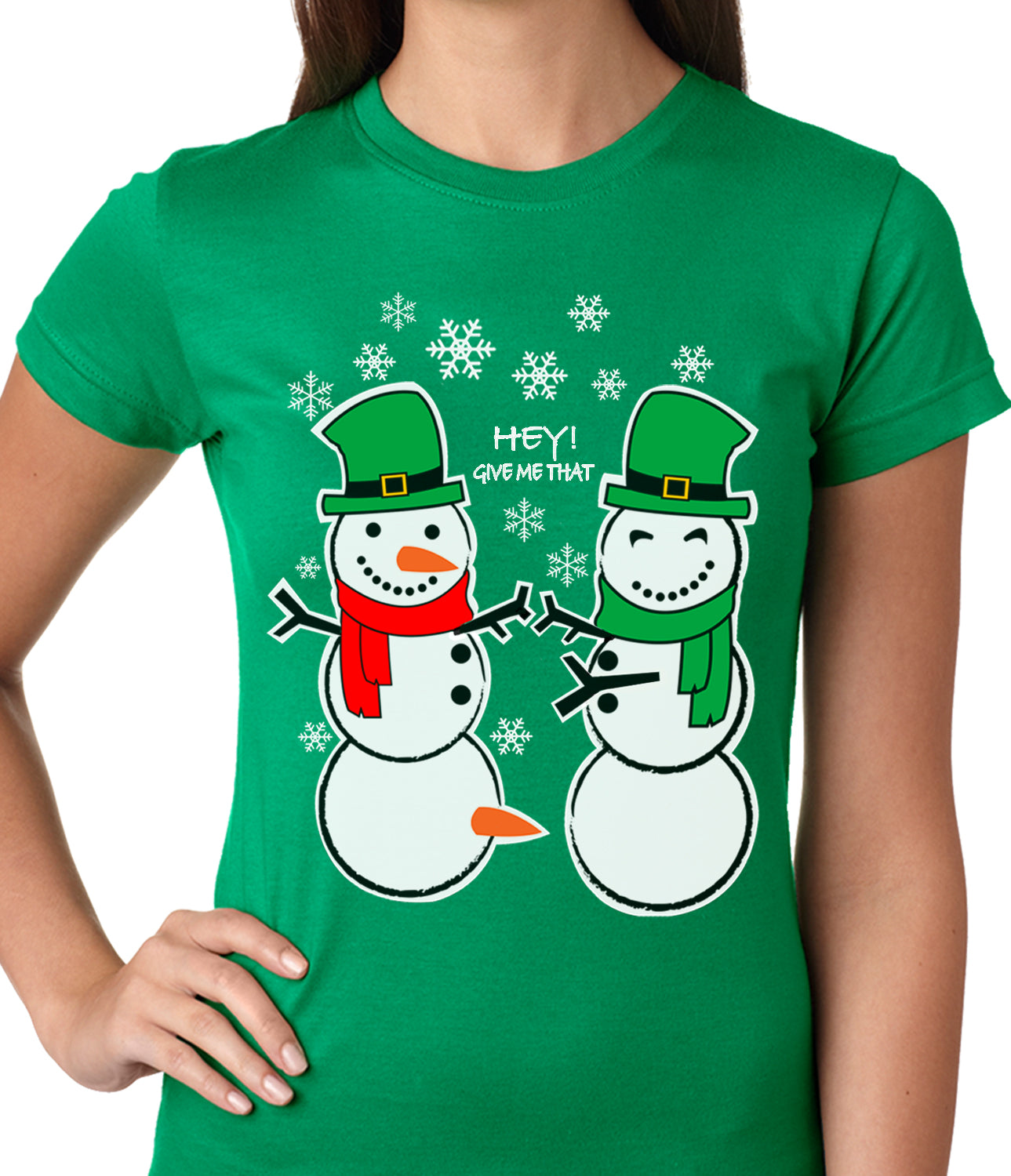 Ugly Christmas T-shirt Perverted Snowman Girls T-shirt