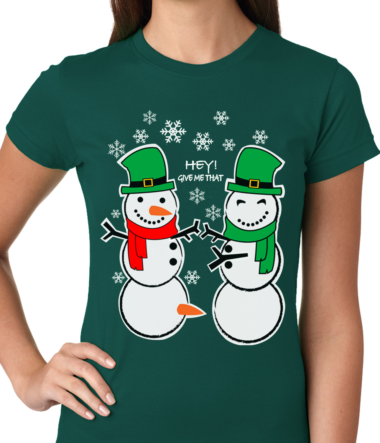 Ugly Christmas T-shirt Perverted Snowman Girls T-shirt
