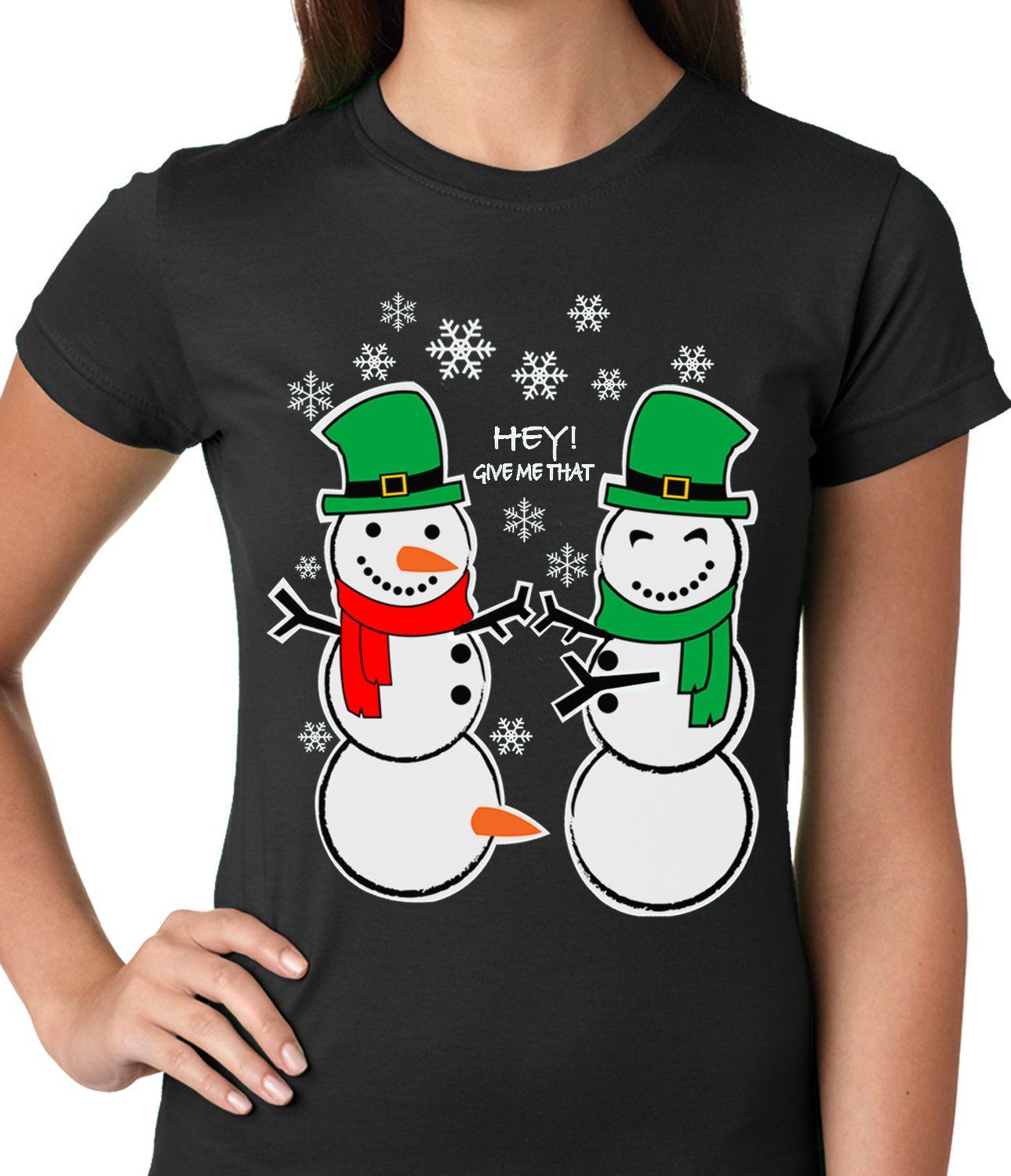 Ugly Christmas T-shirt Perverted Snowman Girls T-shirt