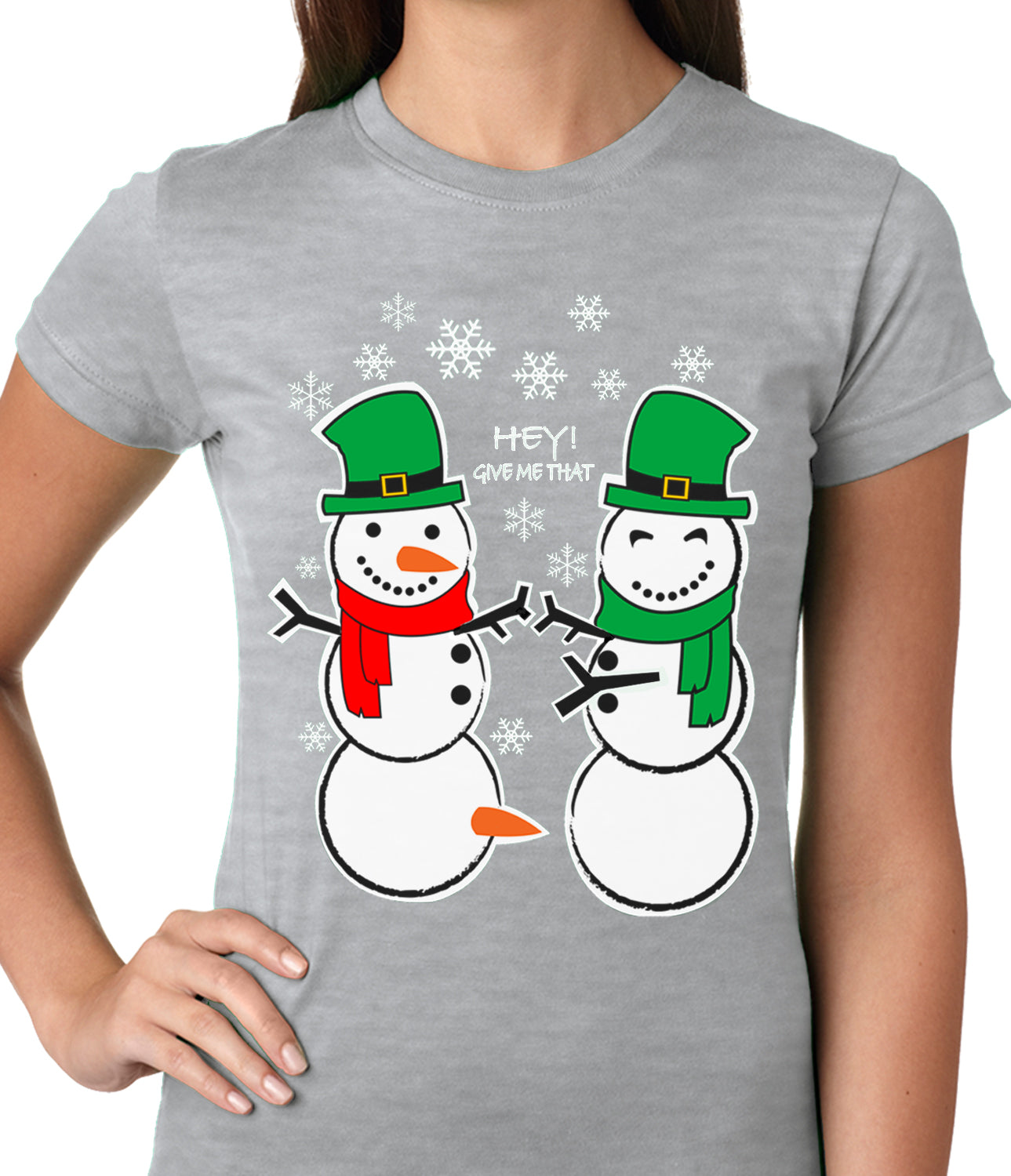 Ugly Christmas T-shirt Perverted Snowman Girls T-shirt