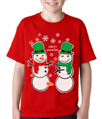 Ugly Christmas  T-shirt  Perverted Snowman Kids T-shirt