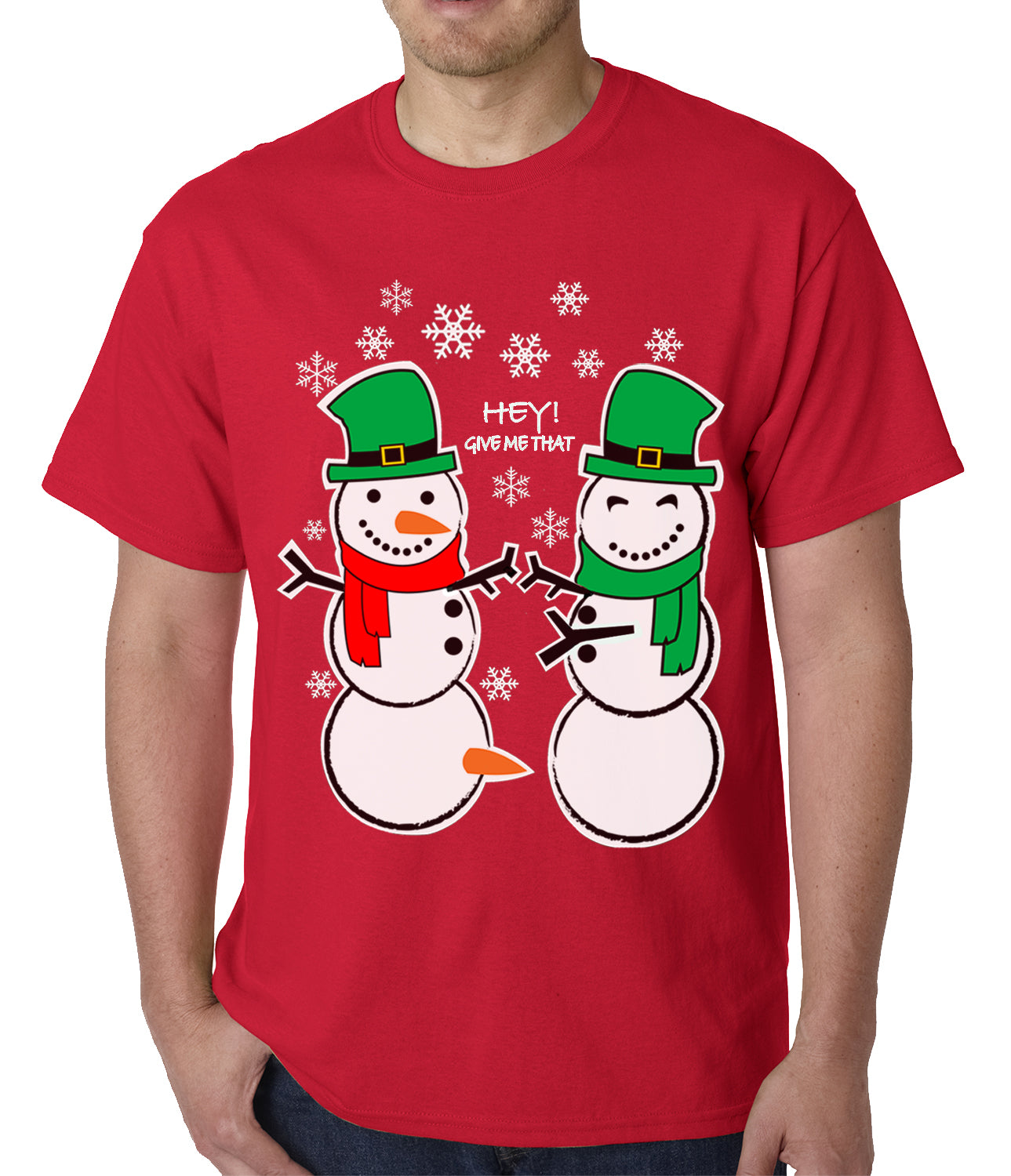 Ugly Christmas T-shirt Perverted Snowman Mens T-shirt