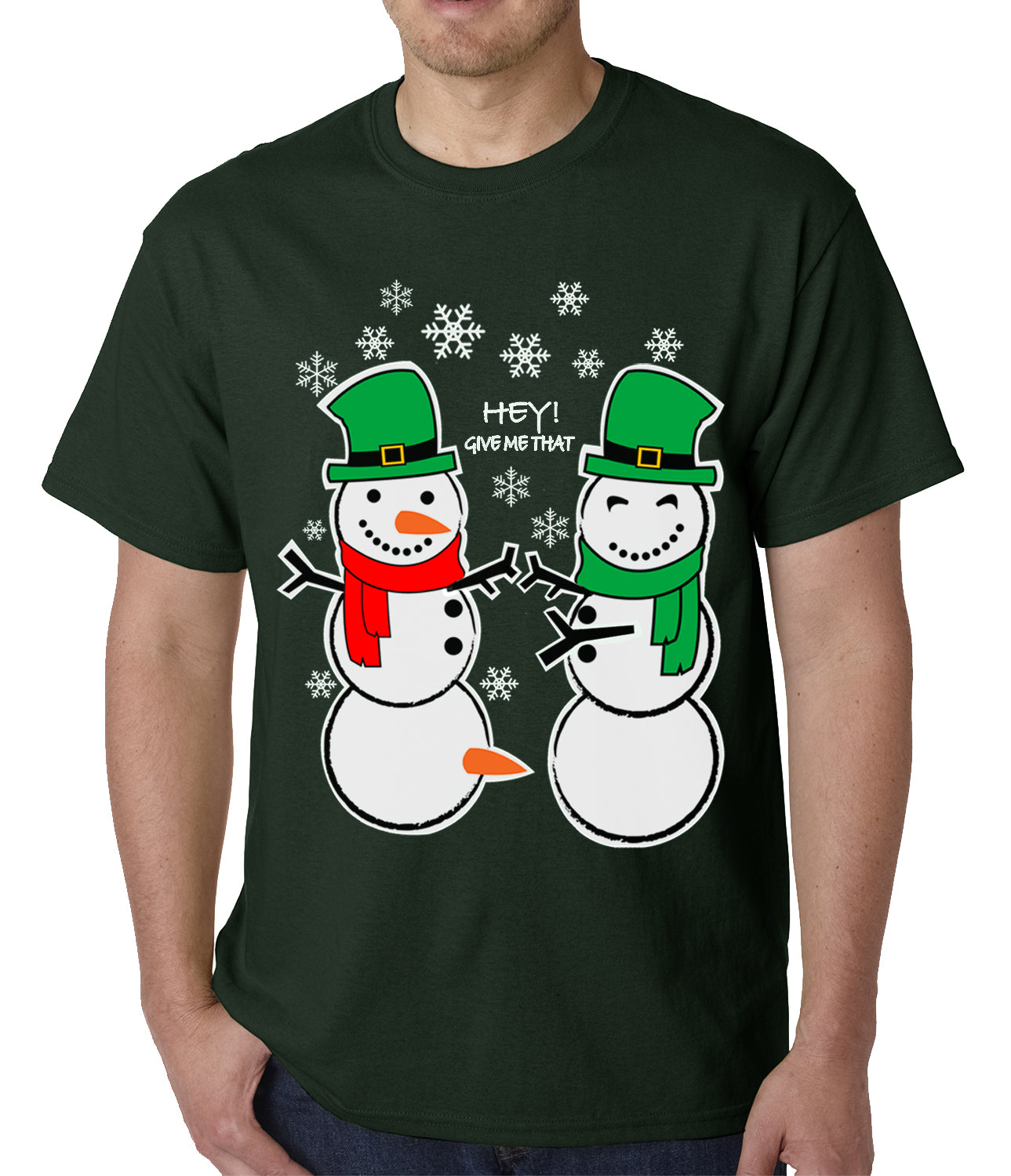 Ugly Christmas T-shirt Perverted Snowman Mens T-shirt