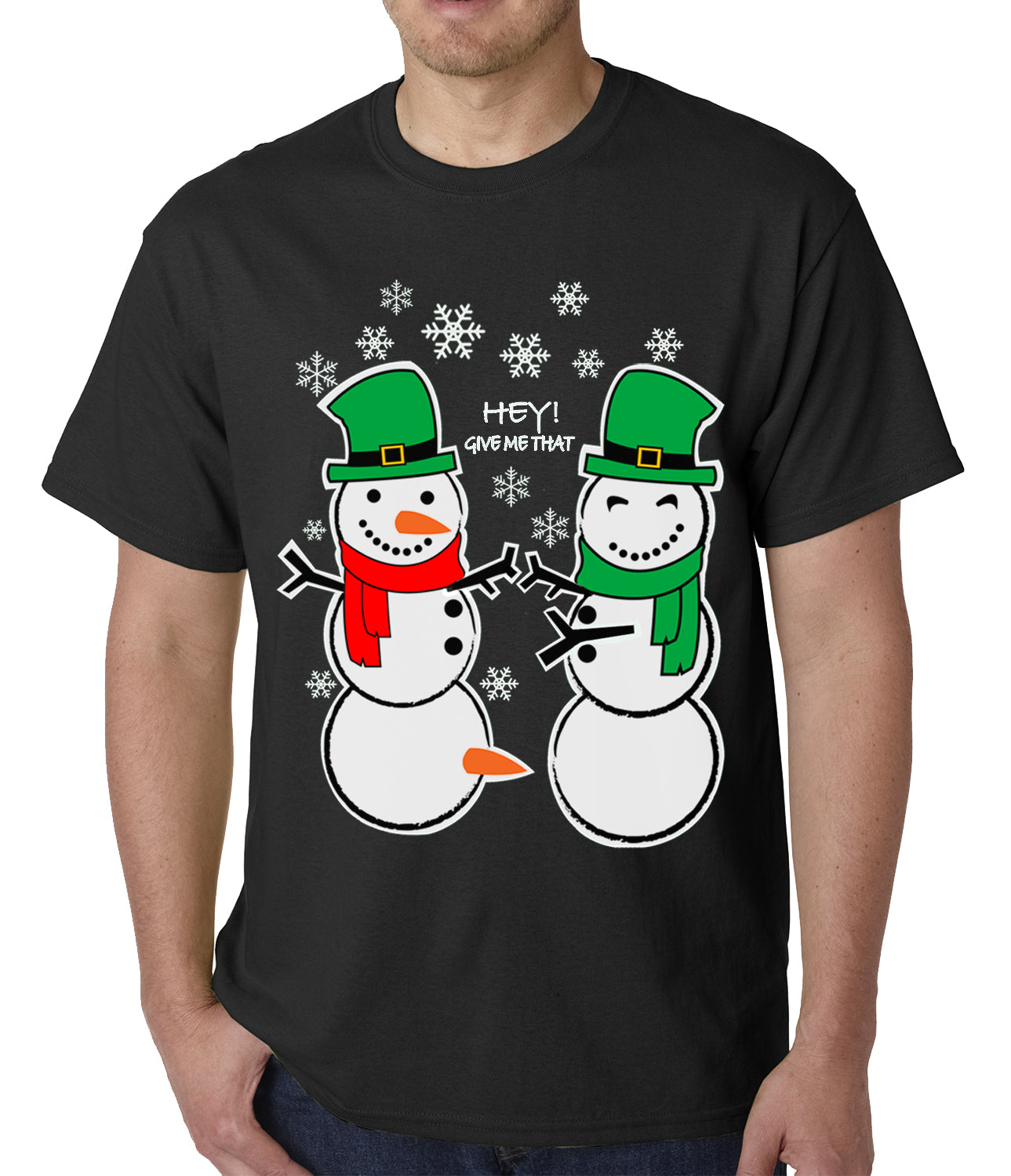 Ugly Christmas T-shirt Perverted Snowman Mens T-shirt
