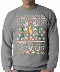 Ugly Christmas Sweater - Sexy Stripper on a Pole Adult Crewneck