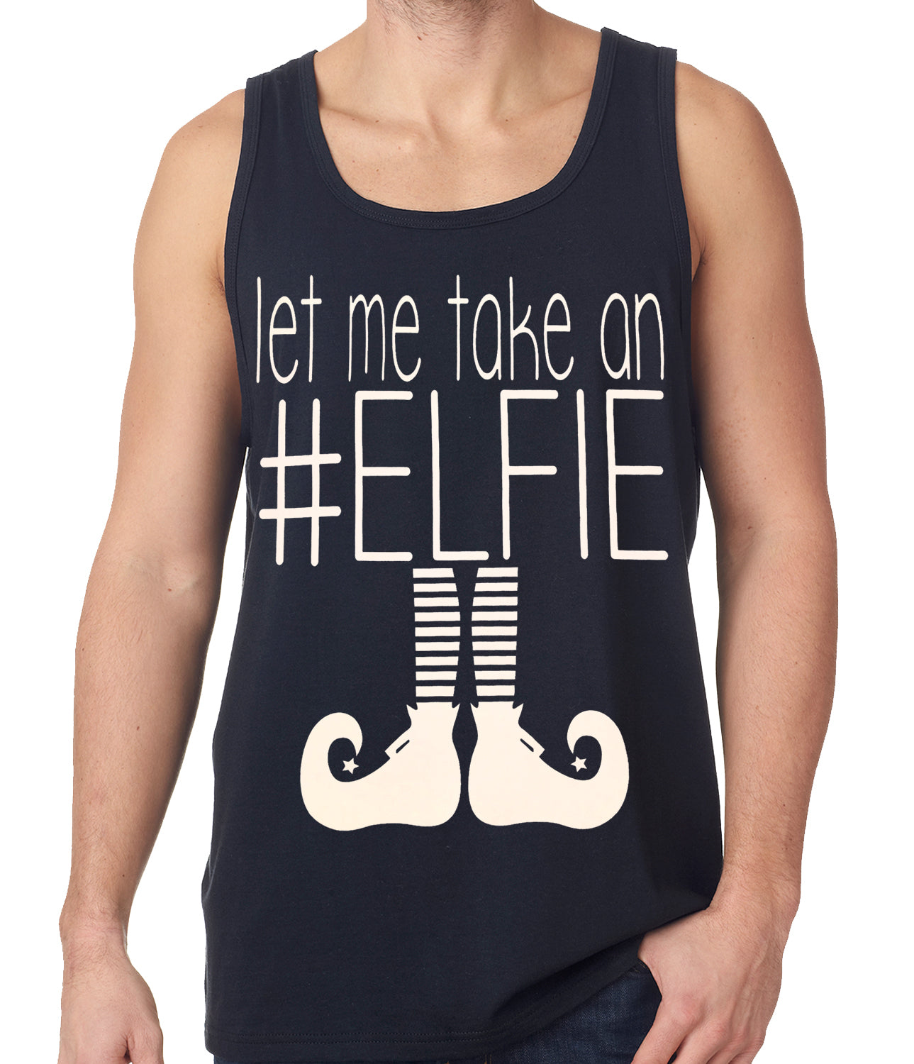 Ugly Christmas Tank Top - Let Me Take An #ELFIE Ugly Christmas Tank Top