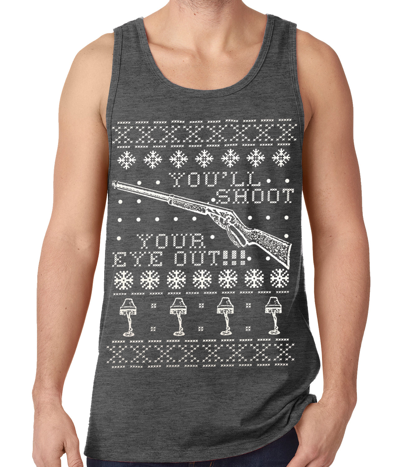 Ugly Christmas Tank Top - You'll Shoot Your Eye Out Ugly Christmas Tank Top
