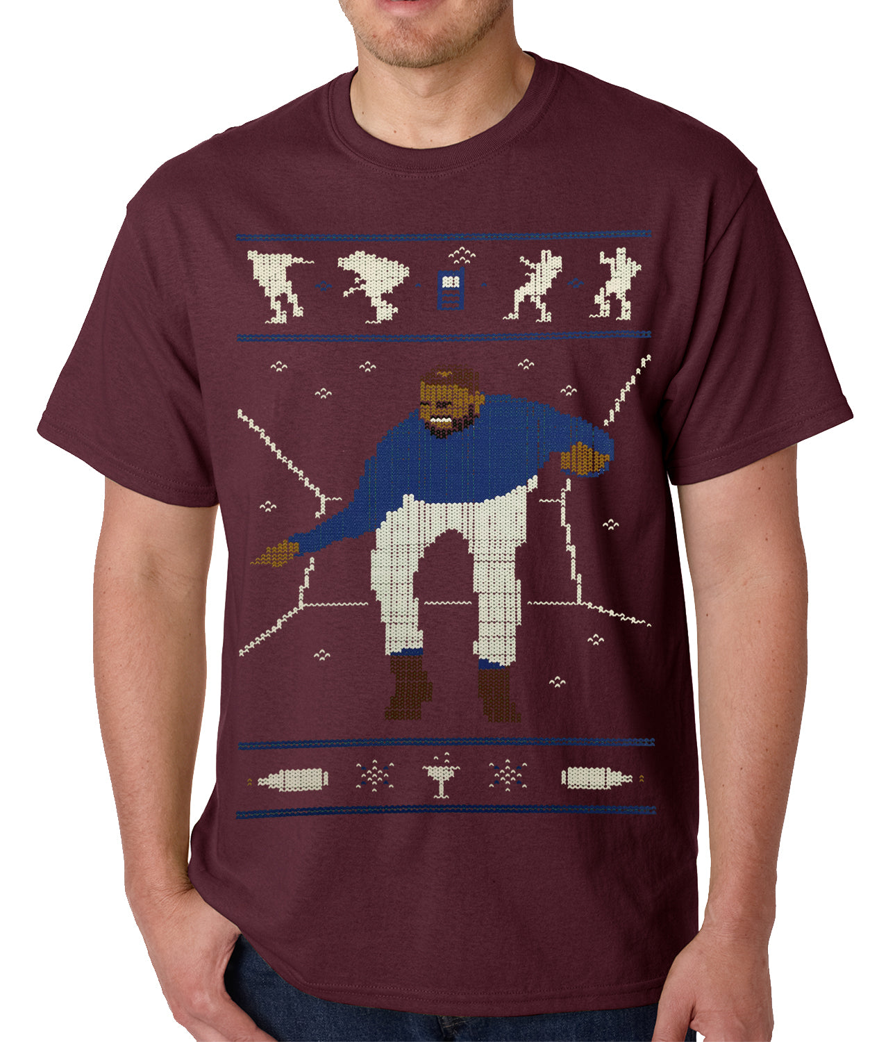 Ugly Christmas Tee - Dancing Man Mens T-shirt