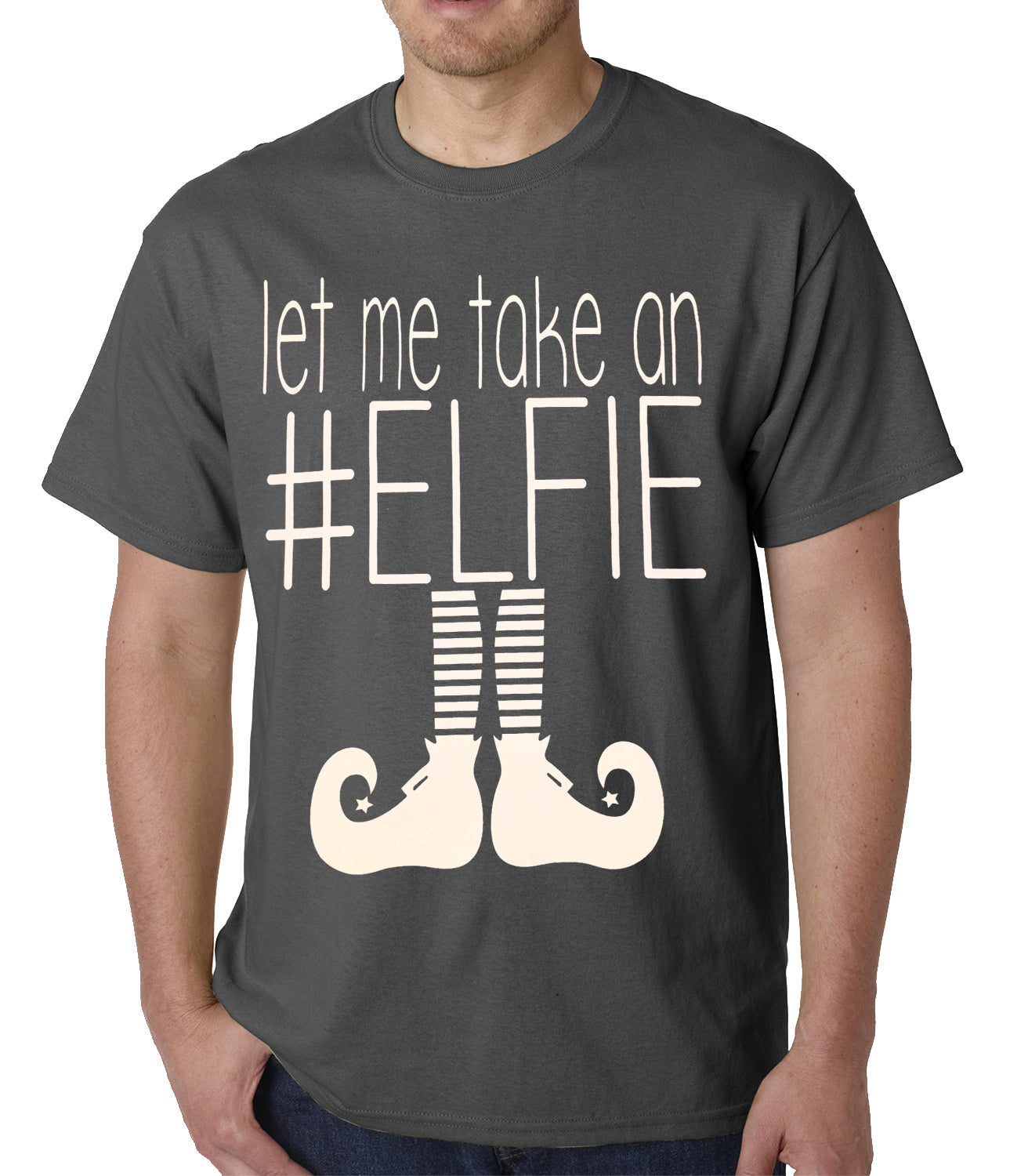 Ugly Christmas Tee - Let Me Take An #ELFIE Ugly Christmas Mens T-shirt