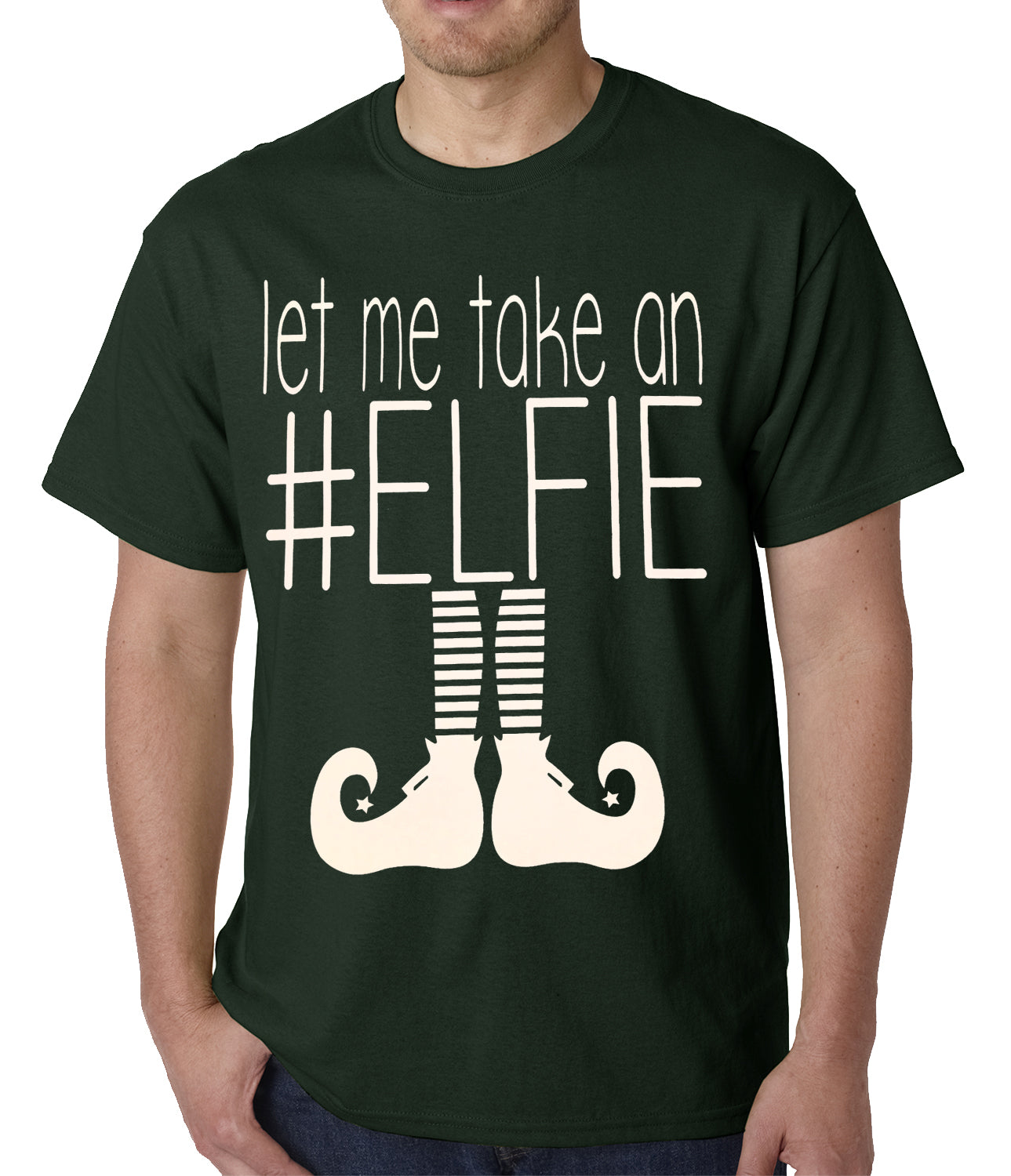Ugly Christmas Tee - Let Me Take An #ELFIE Ugly Christmas Mens T-shirt