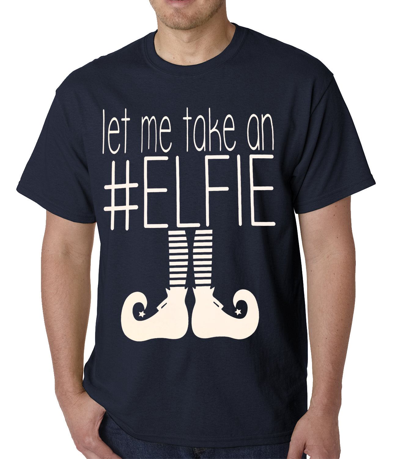 Ugly Christmas Tee - Let Me Take An #ELFIE Ugly Christmas Mens T-shirt