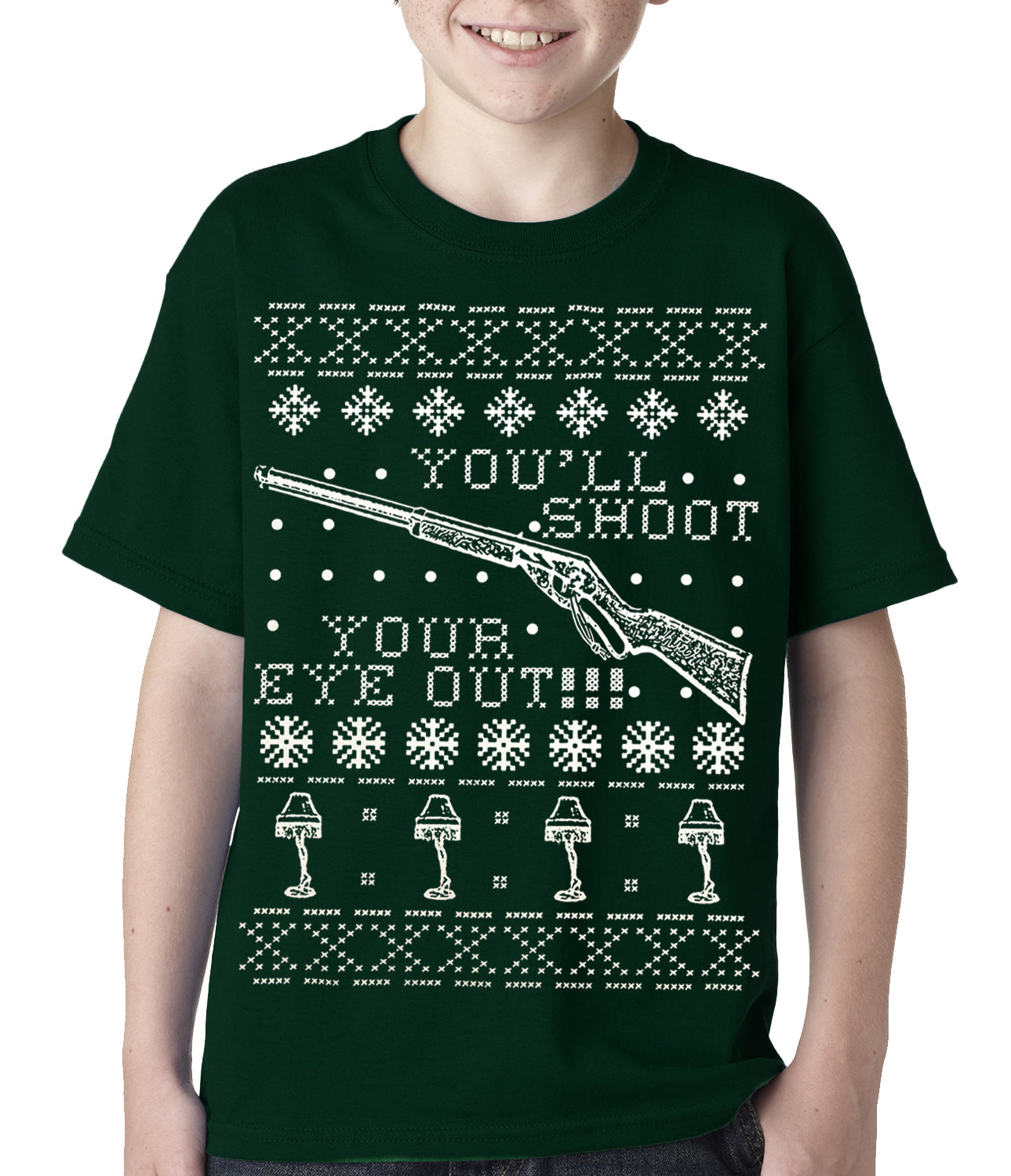 Ugly Christmas Tee - You'll Shoot Your Eye Out Ugly Christmas Kids T-shirt